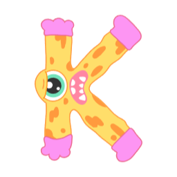 알파벳, 영어, 파닉스, 글자, 폰트, 공부, 대문자, 몬스터, k, 이니셜