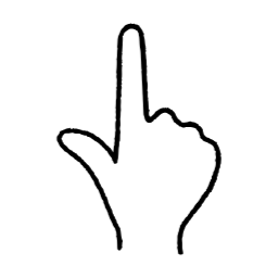 손, 손동작, 손제스쳐, 손그림, 가르키기, 클릭, 포인트, 일, 하나, SVG