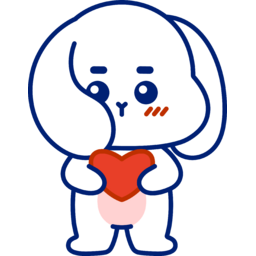 동물, 동물캐릭터, SD, SD캐릭터, 일러스트, 일러스트레이션, 고백, 사랑, 토끼, 토끼캐릭터, 하트