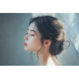 빛, 여성, 미인, 단정한포즈, 조용한분위기, 청순미, 감성, 잔잔한눈빛, 우아한여자, 하얀피부, 햇살비침, 감정억제, 세련된인물, 창가여자, 절제된감정, 고요한표정, 부드러운시선, 얼굴중심, 분위기, 단아한이미지, 침착함, 청아한인상, 흰톤사진, 따뜻한배경, 클래식미, 여성초상, 감성인물, 자연광표현, 눈감은모습