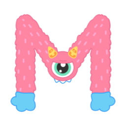 알파벳, 영어, 파닉스, 글자, 폰트, 공부, 대문자, 몬스터, m, 이니셜