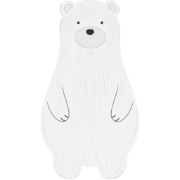 동물, 곰, 포유류, 야생생물, 단순한, 북극곰, 캐릭터, 귀여운
