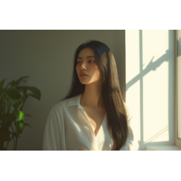 빛, 창가여자, 감성, 여성, 미인, 단정한, 청순미, 자연광, 따뜻한시선, 사색, 화이트셔츠, 햇살속여자, 단아한표정, 생각중인여자, 실내감성, 분위기여자, 여인의시선, 창밖바라봄, 잔잔함, 차분한, 빛과여자, 깨끗한느낌, 클래식한매력, 포근한분위기, 고요한순간, 감성초상, 정적인표정, 따스함, 우아한시선, 따뜻한방
