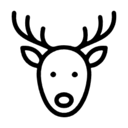 사슴, 노루, 순록, 동물, 숲, 산, 자연, 라인아트, 선화, 아이콘, 심볼, 일러스트, 귀여운, 단순한, 미니멀, 그래픽, 벡터, 크리스마스, 겨울, 뿔, 야생동물, 생태, 평화로운, 순수함