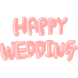 텍스트, 결혼, 웨딩, 풍선, Wedding