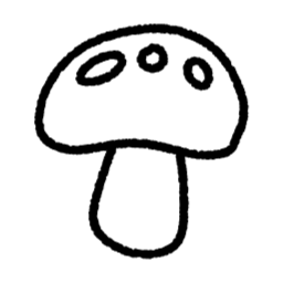 버섯, 일러스트, 귀여운, 단순한, 선, 손그림, 가을, 자연