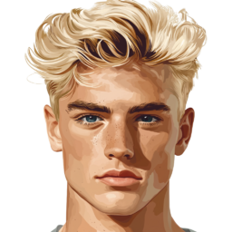 Hair, Haircutting, Model, 헤어모델, 남성, 남성모델, 서양남성모델, 서양남성, 금발, Blond