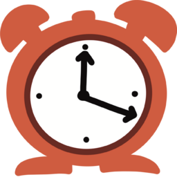알람, 시계, 자명종, clock, 탁상시계, 빨간시계, 이모지, 스티커, 일러스트