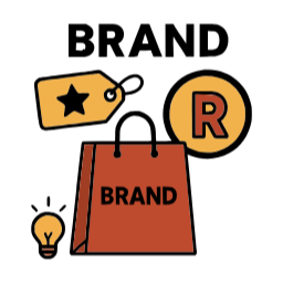 브랜드, 쇼핑백, 일러스트, 아이콘, 전구, BRAND