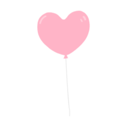 하트풍선, 핑크풍선, 분홍풍선, 사랑, 파티, 축하, 생일, 이벤트, 귀여운, 일러스트