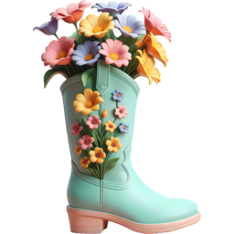 클레이, 화분, 신발, 장화, 꽃, 꽃병, flower, flowers, 배경제거