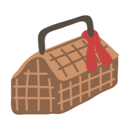 색상, 컬러, SVG, 벡터, 일러스트, color, vector, illustration, 피크닉, 산책, 나들이, 야외, 간식, 바구니, 가방, 손수건, 여유, 음식, 음료, 라탄, 백, 캐리어