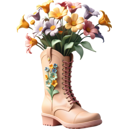 클레이, 화분, 신발, 장화, 꽃, 꽃병, flower, flowers, 배경제거