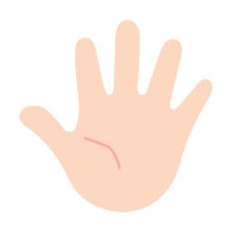 손, 손바닥, 안녕, 보자기