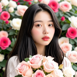 꽃, 꽃꽂이, 꽃다발, 모델, 하늘배, 배경, AI, 데이지, 장미, 해바라기