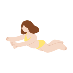 여름, 휴가, 수영복, 비키니, 수영, 얼굴없는, 일러스트, 사람, 여자