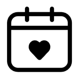캘린더, 아이콘, 심플, 모양, 라인, 다이어리, 신학기, 스케쥴, 일정, 사랑