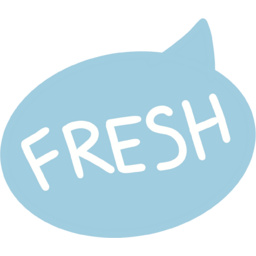 fresh, 프레쉬, 프레시, 신선한, 말풍선, 블루, 하늘색, 하늘색말풍선, 신선, 상큼, 스티커, 이모지, 이모티콘, 일러스트, 손글씨