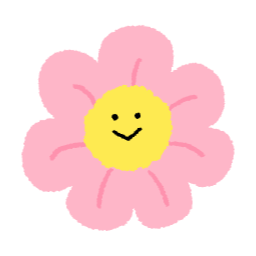 꽃, 스마일, 스티커, 요소, svg, 캐릭터, 귀여운, 다꾸, 편지, 플라워, 핑크, 분홍, 꽃잎, 꽃캐릭터