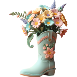 클레이, 화분, 신발, 장화, 꽃, 꽃병, flower, flowers, 배경제거
