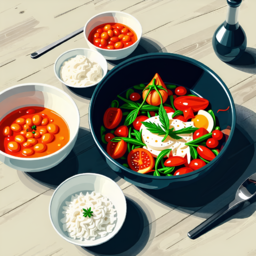 과일, 샐러드, 제철, 토마토, 바구니