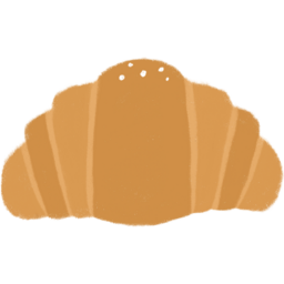 손그림, 질감, 크루와상, 크로아상, 빵, 간식, 디저트, 소금빵