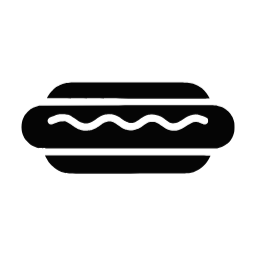 hotdog, sausage, food, silhouette, vector, 핫도그, 소시지, 음식, 벡터, 실루엣