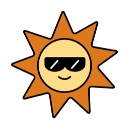 여름, 해, 선글라스, svg