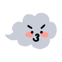 날씨, 캐릭터, 귀여운, 해님, 구름, 흐린날, 맑은날, 번개, 천둥, 날씨스티커