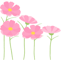 손그림, 질감, 코스모스, 꽃, 가을