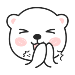 곰, 곰돌이, 백곰, 캐릭터, 이모티콘, 표정, 얼굴, 기분, 감정, 스티커, 동물, 하얀, 웃음, 손뼉, 기쁨, 즐거운, 하하