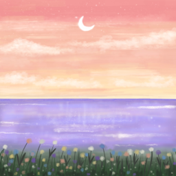 노을, 저녁, 강가, 야외, 힐링, 달, sunset, evening, river, moon