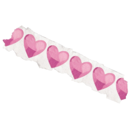 하트패턴, 하트테이프, 테이프, 종이테이프, 찢어진종이, 찢어진테이프, 다이어리꾸미기, 다꾸, 하트, 사랑, 분홍하트ㅍ, 핑크하트