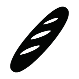 baguette, bread, bakery, food, vector, 바게트, 빵, 제과, 음식, 실루엣