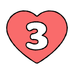 하트, 하트일러스트, 하트디자인, 하트3, 3, 숫자, 숫자일러스트, 삼, 셋