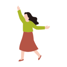 여자, 사람, 가을, 춤추는, 긴머리