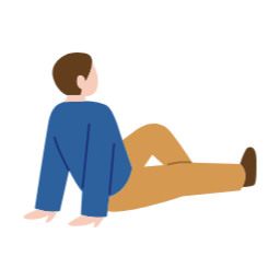 앉아있는, 남자, 소풍, 구경, 사람