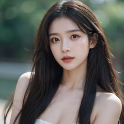 사람, 얼굴, 흑발, 보조개, 초상화, 목, 어깨, 오픈숄더, 여성, 미녀, 한국사람, 한국인, 사진, 미인