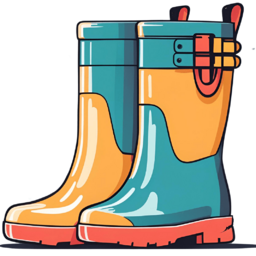장화, 초로색, 주황색, rubber, boots, rubberboots, 장화3d, 장화이미지