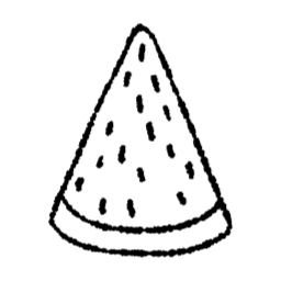 수박, 수박조각, 과일, 여름과일, 바다, 여름, 휴가, 손그림, 일러스트, 클립아트