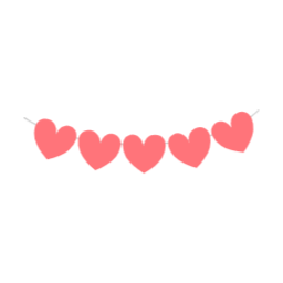 가랜드, 하트가랜드, 핑크가랜드, 하트, 사랑, 파티, 축하, 생일, 이벤트, 일러스트