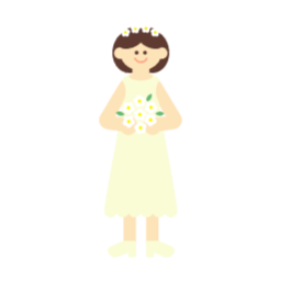 , 신부, 웨딩드레스, 결혼, 약혼, 웨딩, 드레스, 스몰웨딩, 치마, 부케, 여자, 캐릭터, 얼굴, 결혼식, 청첩장, 웨딩카드, 심플, 로맨스, 꽃다발, 왕관, 화관