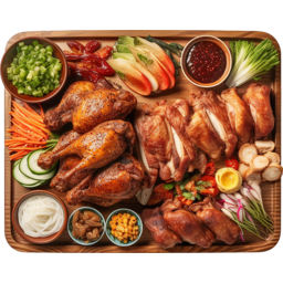 닭바베큐, 바베큐, 닭요리, 요리, 모듬, 음식, 닭바베큐요리