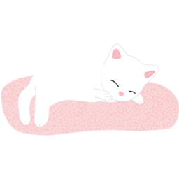 고양이, 애완동물, 고양이발바닥, 수면, 쿠션, 핑크, 에니메이션, 얼굴, 호기심, 서있는, 잠자는, 노란색, 장난, 까치발