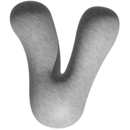 유기적, 형태, 회색, 부드러운, 모던, V, 입체, 타입, 모양, 텍스처, 추상, 3D, 문자, 장난감, 심플, 귀여운, 입체감, 알파벳, 글씨, 글자, 스티커, 꾸미기, 재질, Sticker, 소문자, modern, 미니멀리즘, minimalism