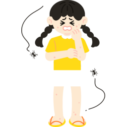 여름, 시즌, 계절, 모기, summer, 해충, 벌레, 곤충, 흡혈, 더위, 의학, 보건, 위생, 말라리아, 집모기, 산모기, bug, 피, mosquito, 사람, 캐릭터, 모기물림, 가려움, 간지러움, 여자
