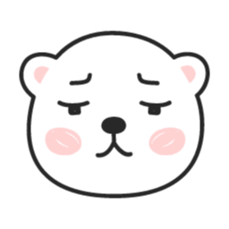 곰, 곰돌이, 백곰, 캐릭터, 이모티콘, 표정, 얼굴, 기분, 감정, 스티커, 동물, 하얀, 침울, 우울, 다운