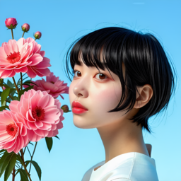 꽃, 꽃꽂이, 꽃다발, 모델, 하늘배, 배경, AI, 데이지, 장미, 해바라기