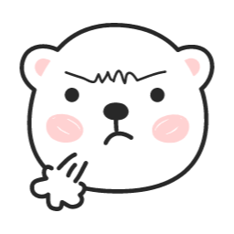 곰, 곰돌이, 백곰, 캐릭터, 이모티콘, 표정, 얼굴, 기분, 감정, 스티커, 동물, 하얀, 심통, 한숨, 괘씸한, 씩씩