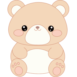 곰돌이, 곰, 인형, 귀여운, 동물, 아이콘, 일러스트